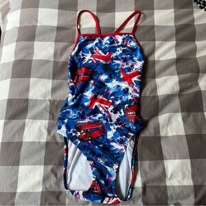 Speedo British Union Jack One Piece Swim Suit
